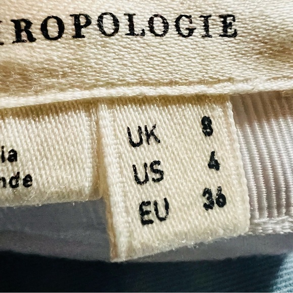 Anthropologie White Midi Dress with Puff Sleeves - Picture 4 of 10